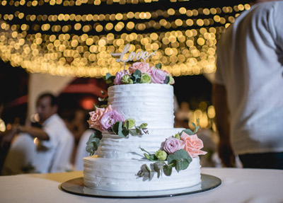 Wedding wedding-cake Set Up