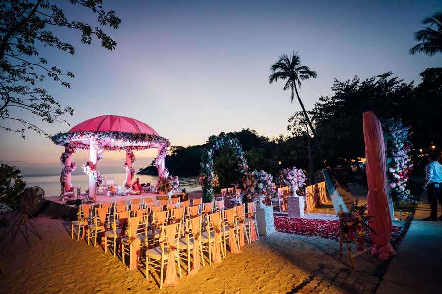 Phuket Dream Wedding Pronomita & Ishan Ceremony Deocration By Night