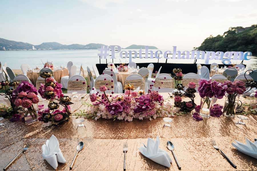 Phuket Dream Wedding Pronomita & Ishan Table Deocration2jpg