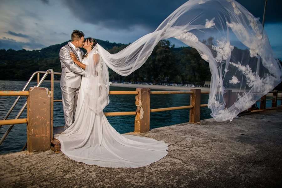 Phuket Dream Wedding Sajini & Farid Couple Hug Kiss