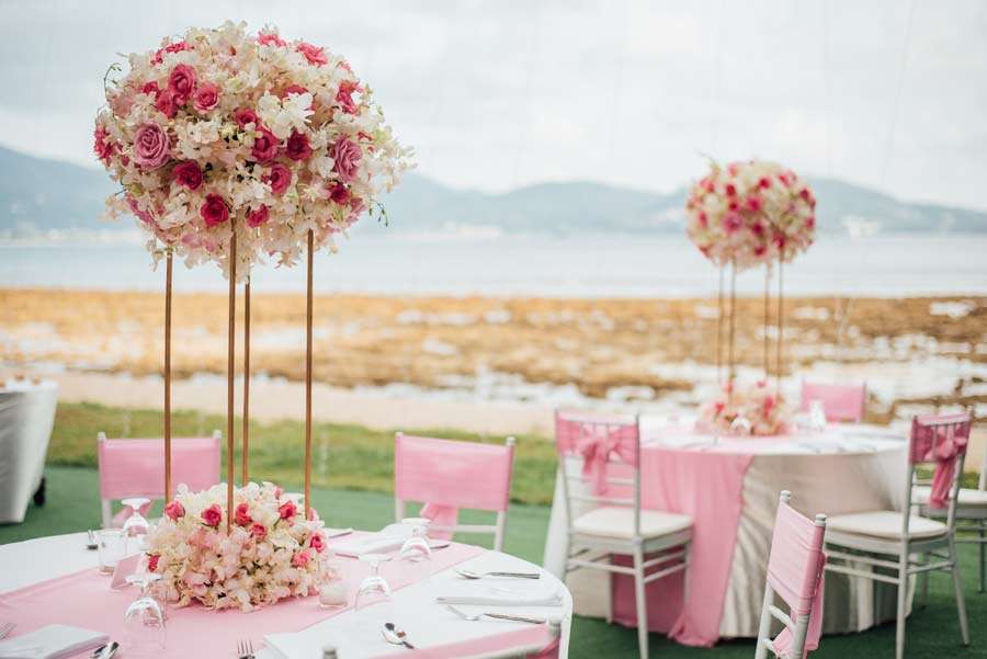 Phuket Dream Wedding Sawitri & Michael Table Decoration Zoom