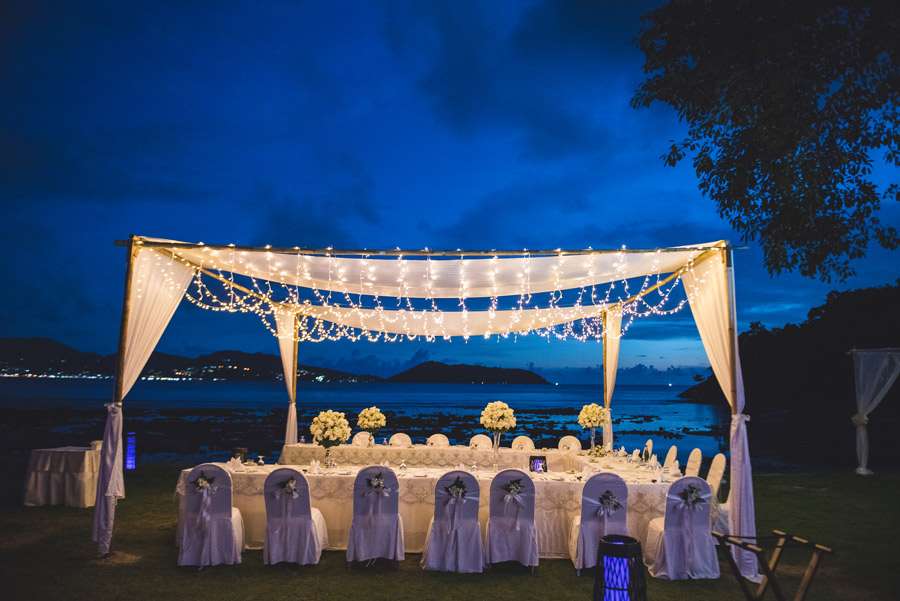 Phuket Dream Wedding Vanessa & Nathan Deocration With Lights