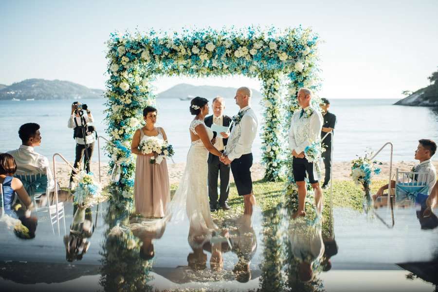 Phuket Dream Wedding Wiparat & Andrew Couple Beach Seaview
