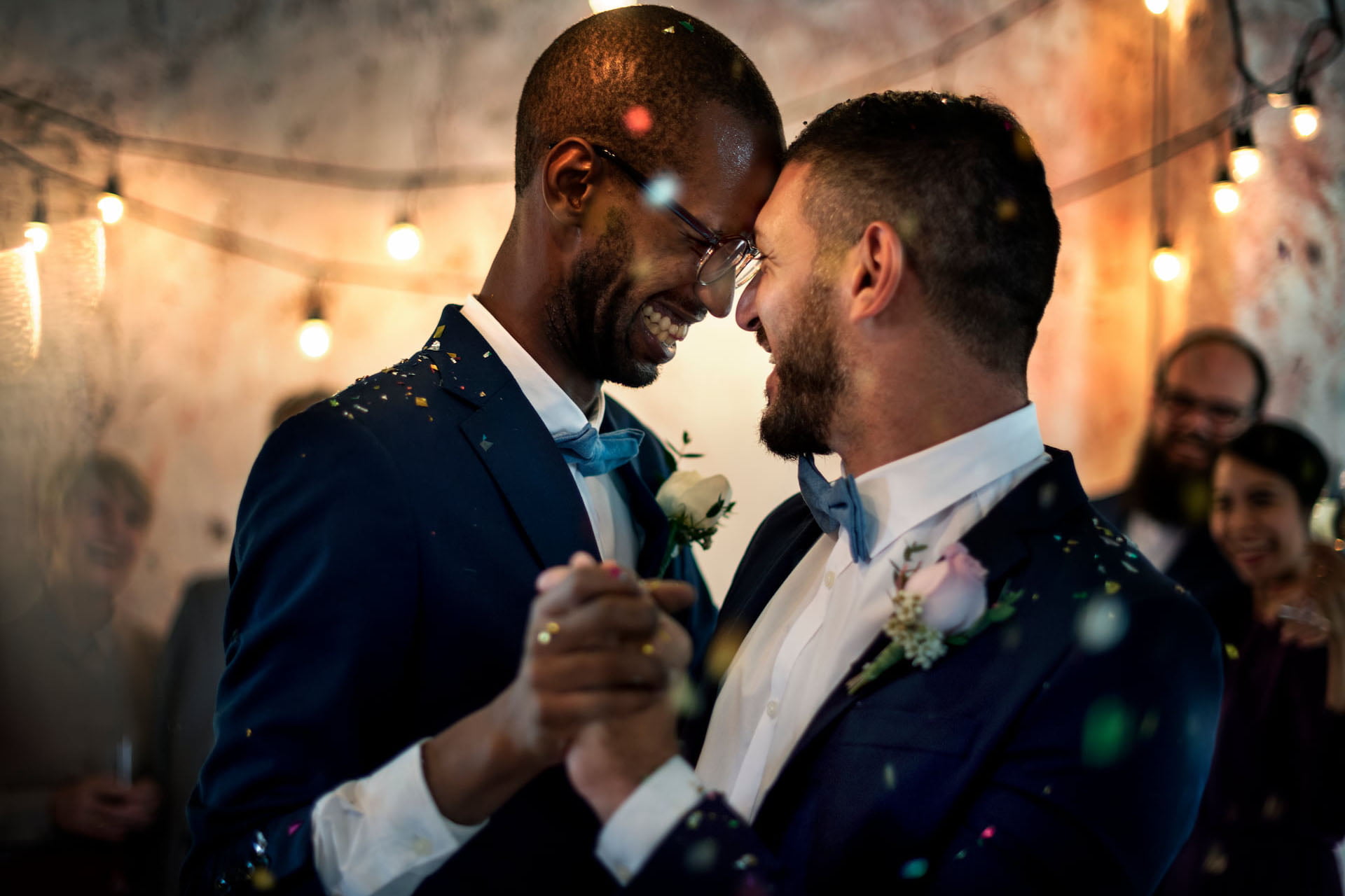 Gay Couple Dancing On Wedding Day